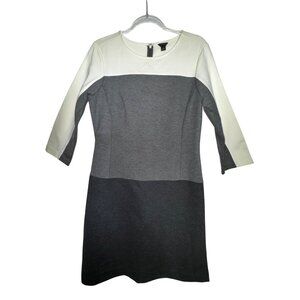 Colorblock Sheath Dress By Ann Taylor Size 10 Stretch Church Office Classic Cute